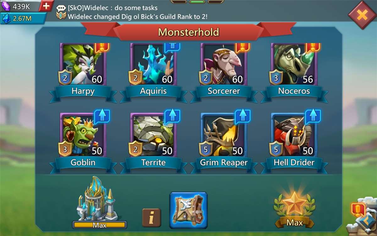 Game account sale Lords Mobile